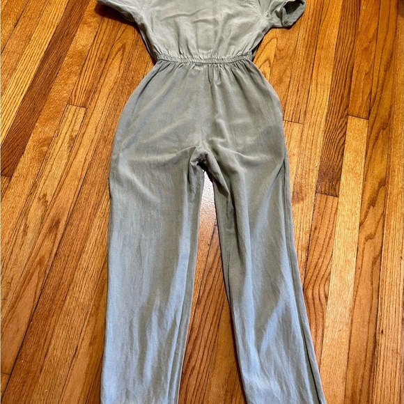 Sincerely Jules Jumpsuit Size XS Tie Waist Cuffed Sleeves Cuffed Straight Leg - Picture 14 of 14